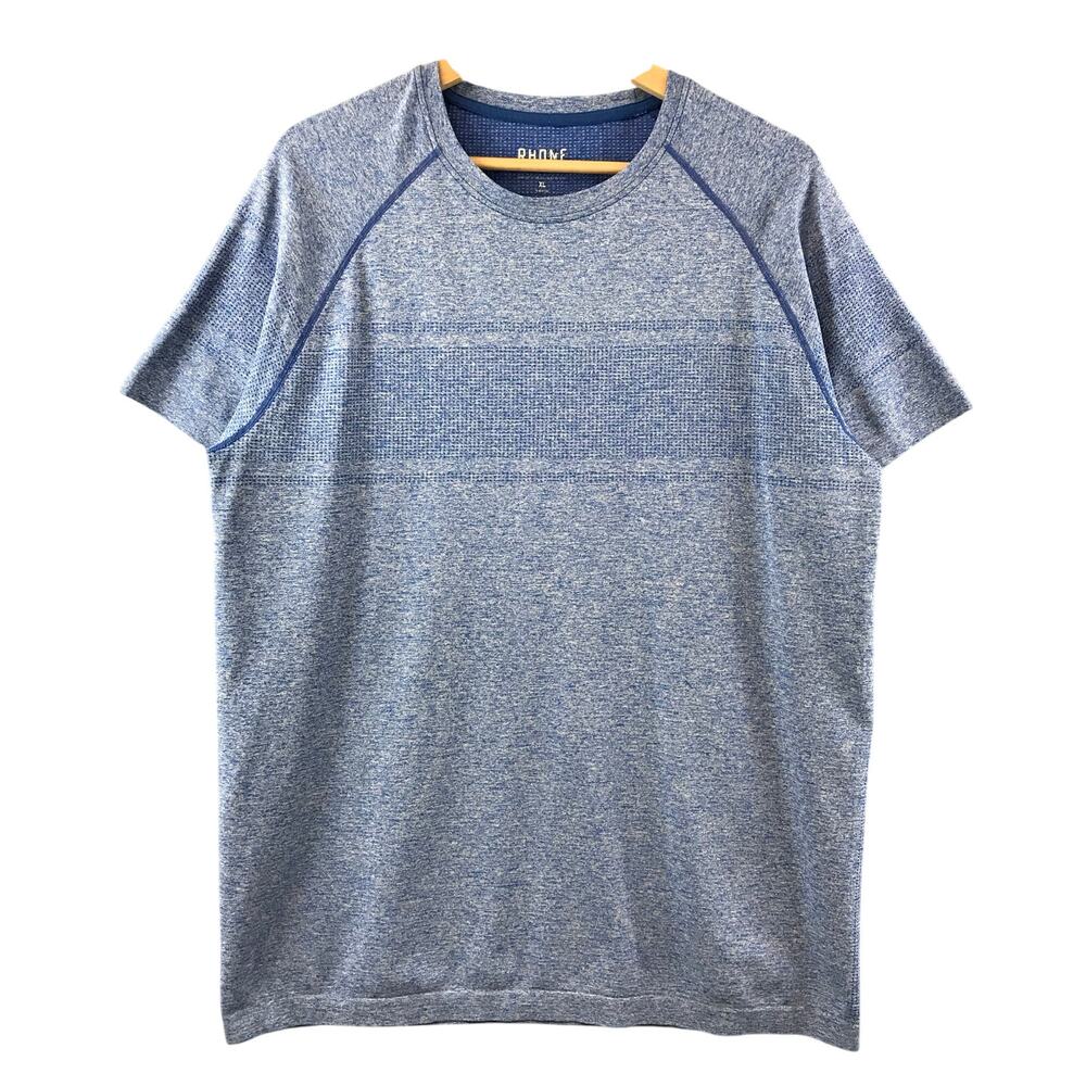 Rhone Men's Method Seamless Short Sleeve Training T Shirt blue XL
